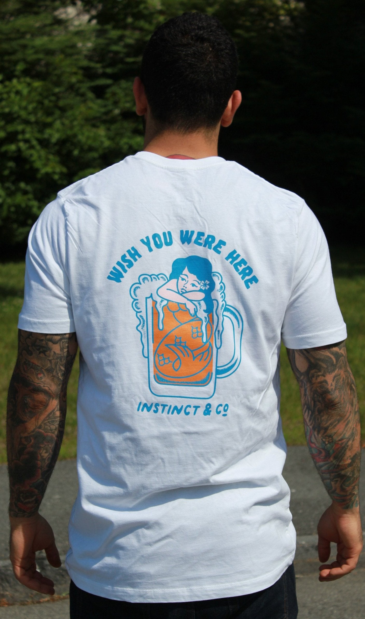 Wish You – Were White T-Shirt Company Supply Instinct Here