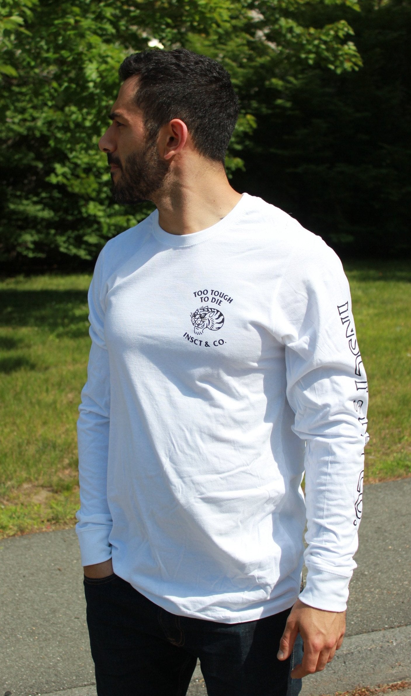 "Too Tough To Die" Long/Short Sleeve T-Shirt White
